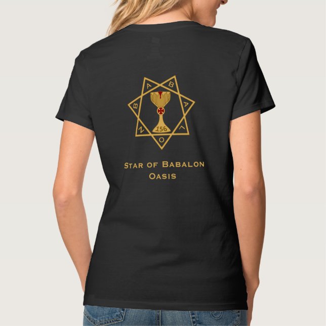 Babalon Guld Logotyp Twice V-nacke T-Shirt (Baksida)