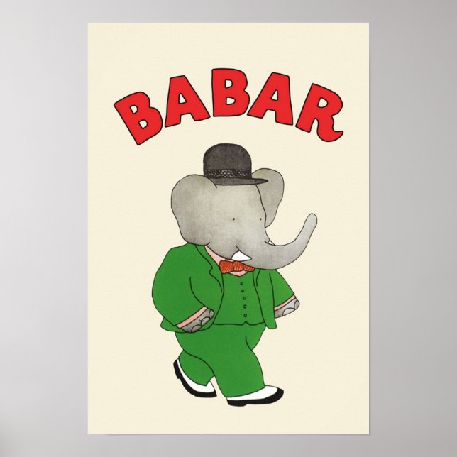 Babar, elefanten poster (Framsidan)