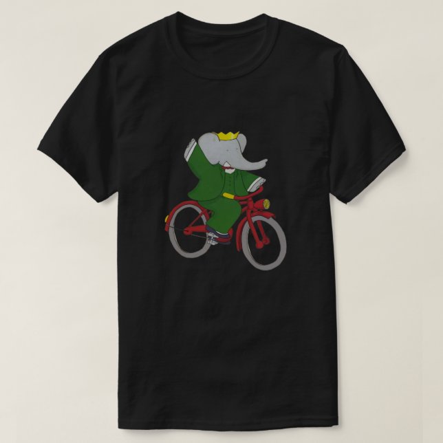 Babar rides a cycle Classic T Shirt (Design framsida)