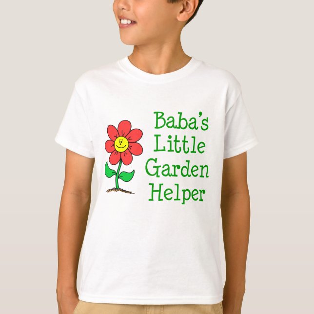 Babas lille Garden Helper T Shirt (Framsida)