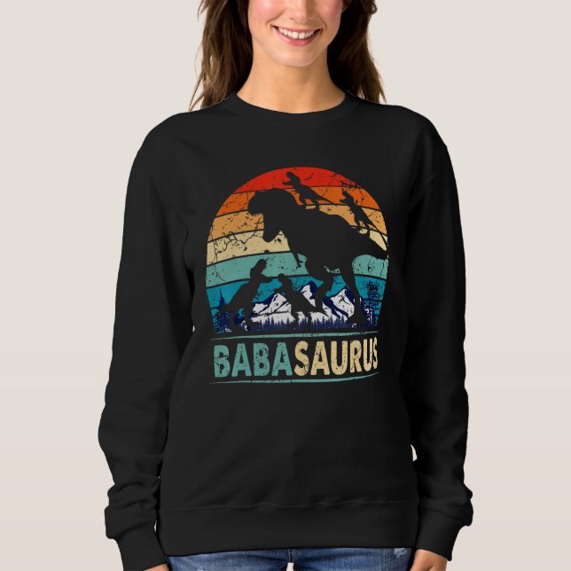 Babasaurus t Rex Baba Dinosaur 4 Kids Far Da Shirt (Framsida)