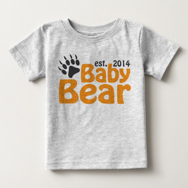 Babay Bear Nyfödd bebis Born 2014 Tee (Framsida)