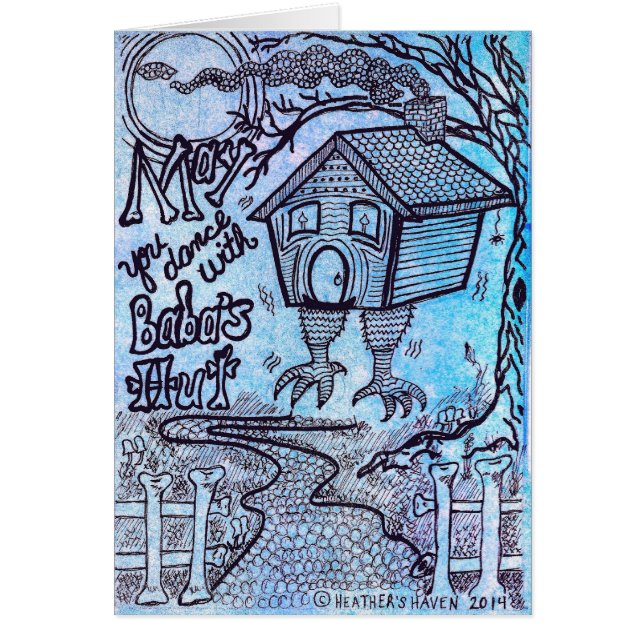 BabaYagas koja Hälsningskort (Framsidan)