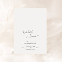 Babbette Minimalist Modern Bröllop