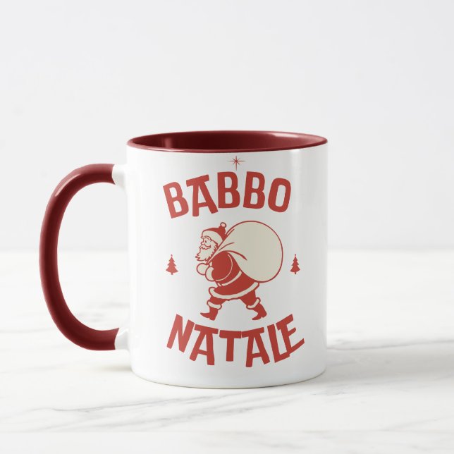 Babbo Italian Santa söt Kawaii God Jul Mugg (Vänster)