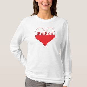 Babci polsk hjärta t-shirt