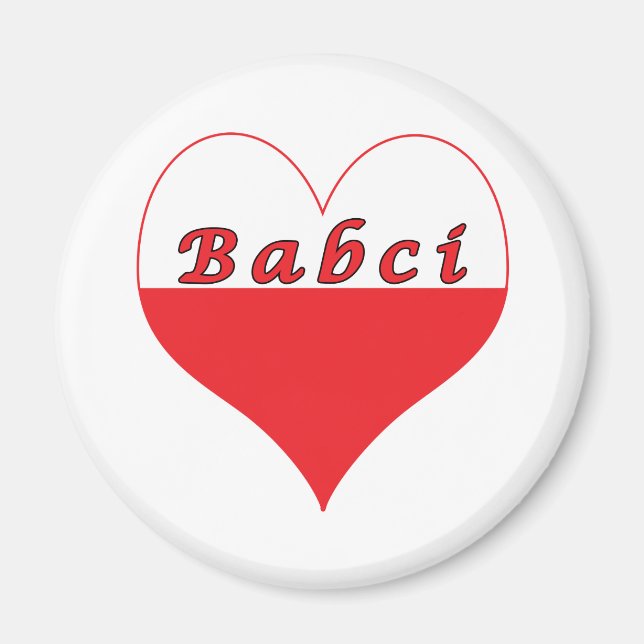 Babci polska Heart Magnet (Framsidan)