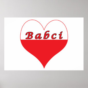 Babci polska Heart Poster