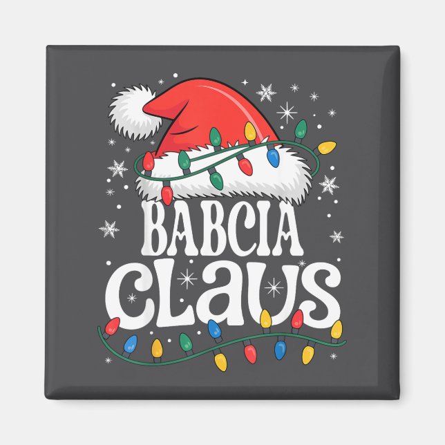Babcia Claus Funny Xmas Christmas Grandma Holiday  Magnet (Framsidan)