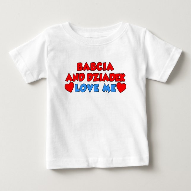 Babcia och Dziadek älskar mig Tee (Framsida)
