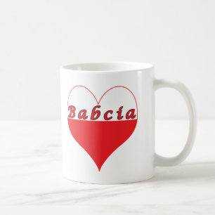 Babcia polska Heart Kaffemugg