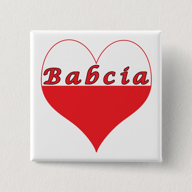 Babcia polska Heart Knapp (Framsida)