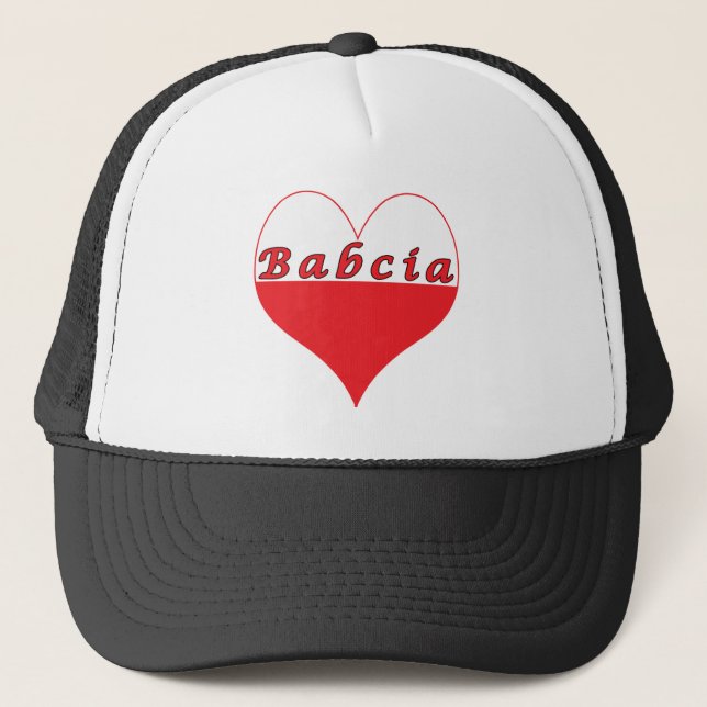 Babcia polska Heart Truckerkeps (Framsida)