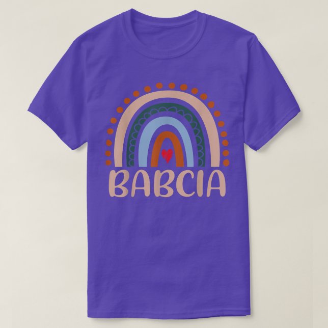 Babcia Rainbow Grandma Cute Mors dag Funny Babc T Shirt (Design framsida)