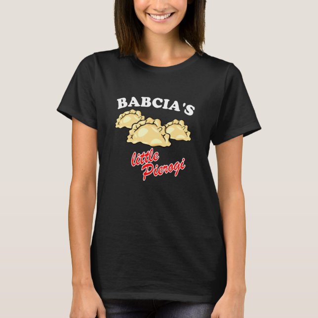 Babcias Little Pierogi polska Food Polska T Shirt (Framsida)