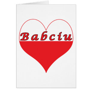 Babciu polska Heart Hälsningskort