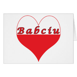 Babciu polska Heart Hälsningskort