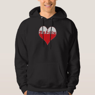 Babciu polska Heart Hoodie