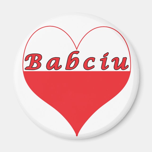Babciu polska Heart Magnet (Framsidan)