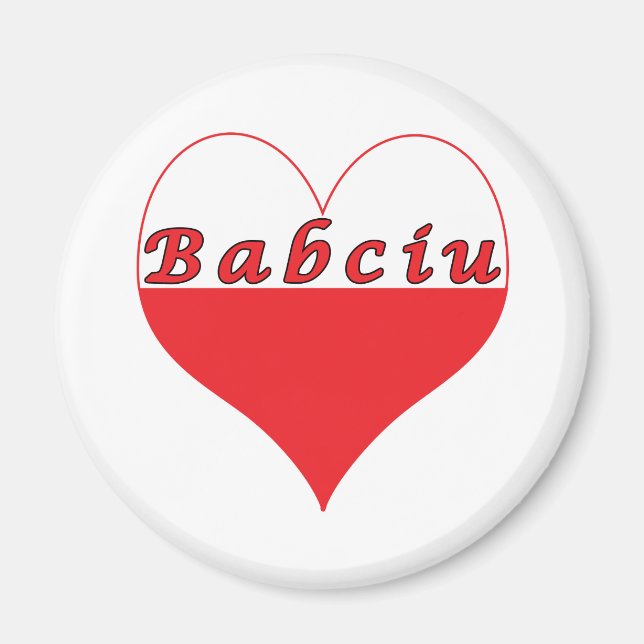 Babciu polska Heart Magnet (Framsidan)