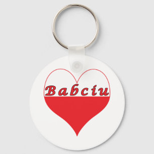 Babciu polska Heart Nyckelring