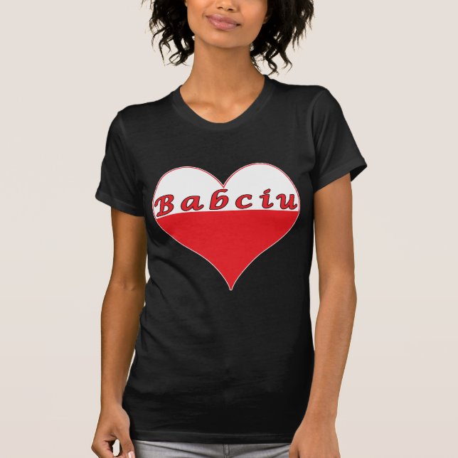 Babciu polska Heart T-shirt (Framsida)