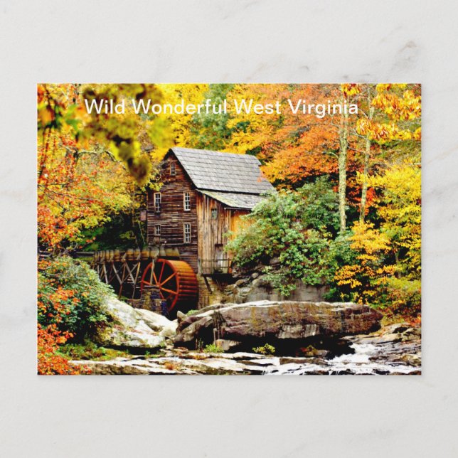 Babcock State Park Grist Mill Vykort (Framsida)