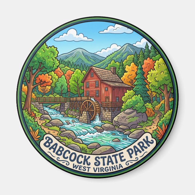Babcock State Park USA Magnet (Framsidan)