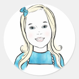 Babe Ansikte Stickers Runt Klistermärke