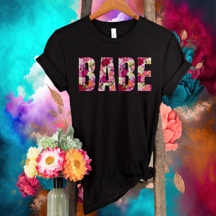 Babe Blommigt Möhippa-Bachelorette Party-Bride T Shirt