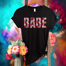 Babe Blommigt Möhippa-Bachelorette Party-Bride T Shirt
