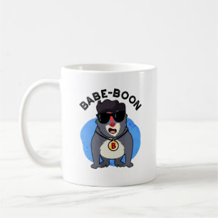 Babe-boon Funny Animal Monkey Baboon Pun Kaffemugg