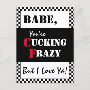 Babe du är Cucking Frazy LYCKLIG FARS DAG Vykort