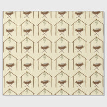 Babe in a manger Christmas wrap