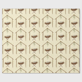 Babe in a manger Christmas wrap Presentpapper