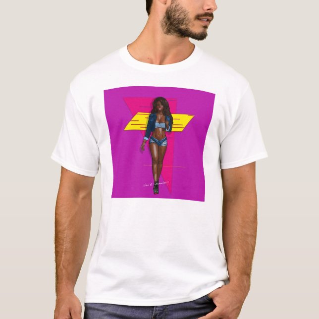 babe in blue jeans tee shirt (Framsida)