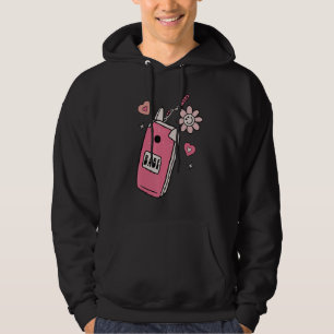 Babe Smart Mobil Groovy Retro Lycklig Valentines D Hoodie