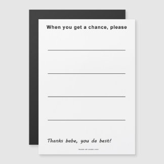 Babe to Do List Magnetisk Inbjudningskort