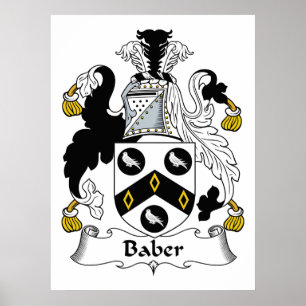 Baber familjvapensköld poster