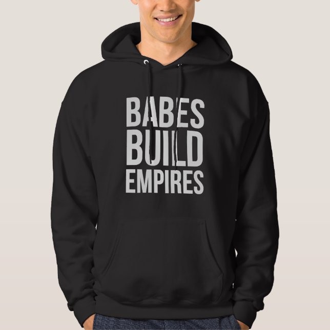 Babes Bygger Empires Chef Babe Strong Feminism Gir Hoodie (Framsida)
