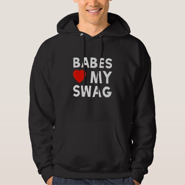 Babes Kärlek My Swag Mode Girls Boys Hoodie (Framsida)