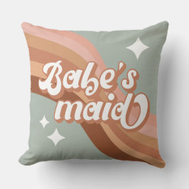 Babes Maid Bridesmaid 70-tal Groovy Retro Kudde