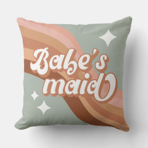 Babes Maid Bridesmaid 70-tal Groovy Retro Kudde
