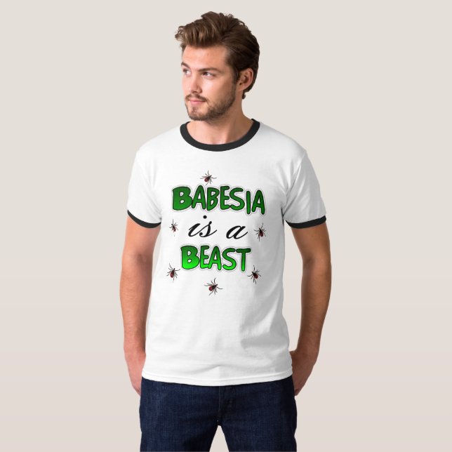 Babesia är en Beast Lyme Fästing T-shirt (Hel framsida)