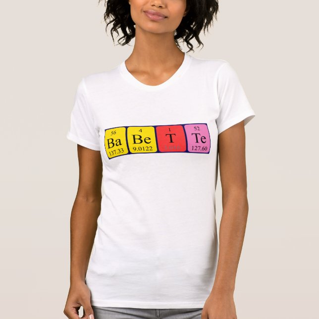 Babette Periodisk skjorta bord namn T-shirt (Framsida)