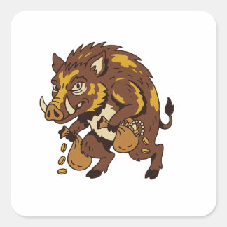 Babi Ngepet Fyrkantigt Klistermärke