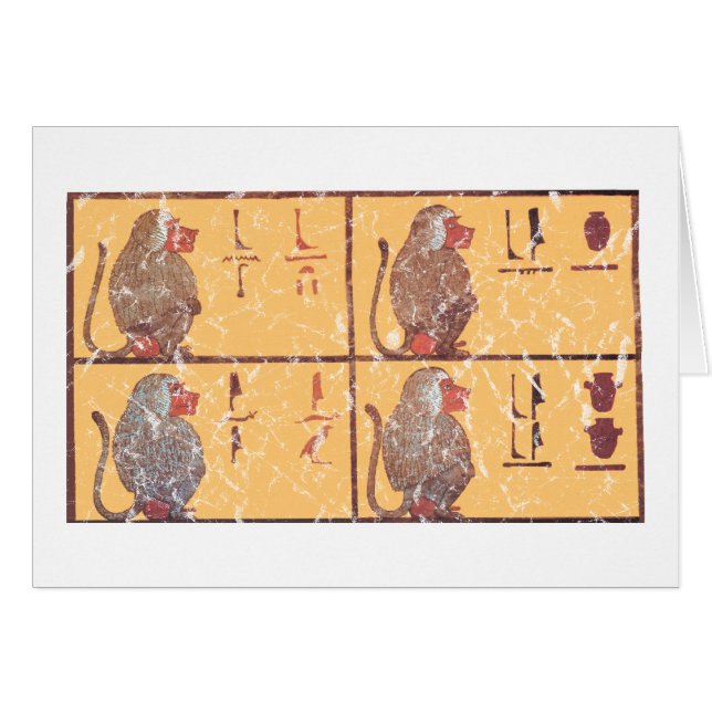 babian hälsningskort (Framsidan Horizontal)