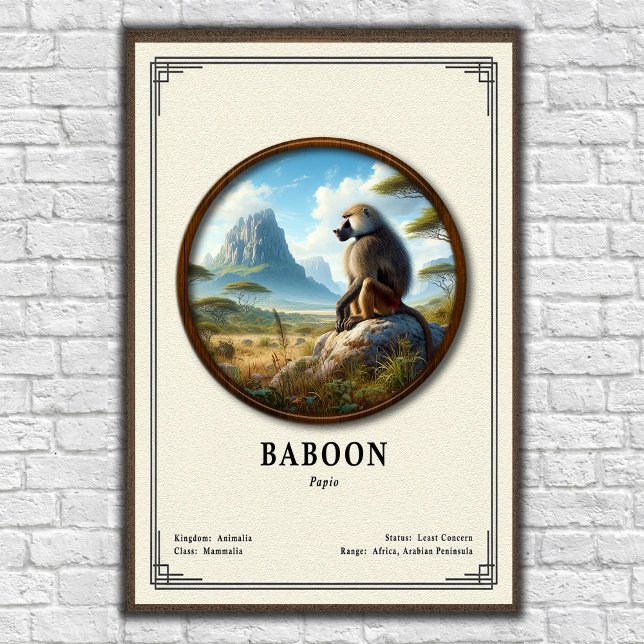 Babian Zoologi Serie Poster (Skapare uppladdad)