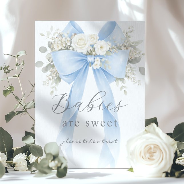 Babies are sweet Blue Coquette Bow Poster (Skapare uppladdad)