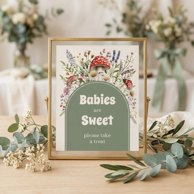 Babies are sweet Mushroom baby shower Poster (Skapare uppladdad)